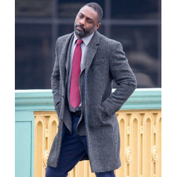 Luther Idris Elba Dci John Luther Wool Coat